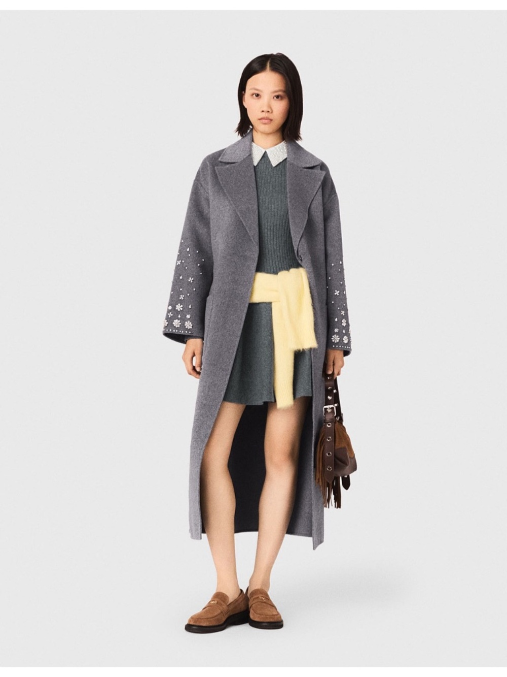 Geparina Double Faced Rhinestone Coat